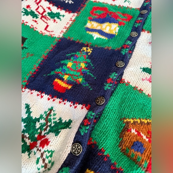 Hand Knit Christmas Sweater 3X Signatures by Northern Isles II - Picture 6 of 9